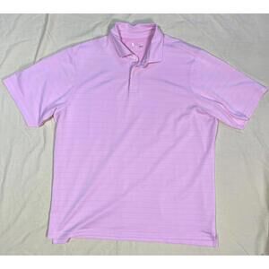 FG Tech Men’s XXL Short Sleeve Golf Polo Pink Made in USA Activewear